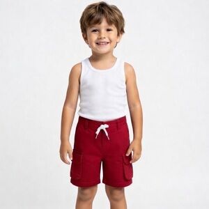 Children’s Place Boys Red Cargo Shorts Size 5T